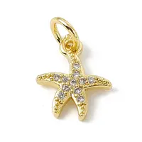Brass Micro Pave Cubic Zirconia Charms