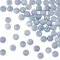 100Pcs Natural Dyed Yellow Jade Beads Strands