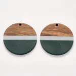Resin & Walnut Wood Pendants