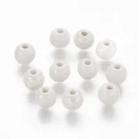Pearlized Handmade Porcelain Round Beads