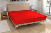 Froté plachta - tmavo červená - 200 x 220 cm