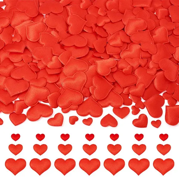 300Pcs 3 Styles Polyester Sponge Heart Confetti