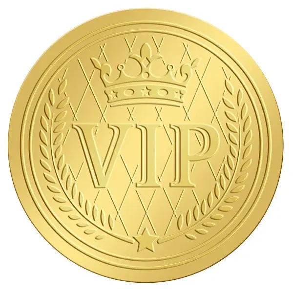 Self Adhesive Gold Foil Embossed Stickers