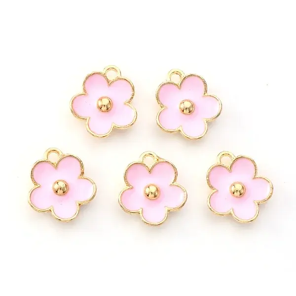 Light Gold Plated Alloy Enamel Pendants