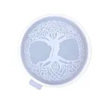 Flat Round with Tree of Life DIY Silicone Cup Mat Molds