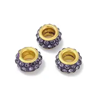 Alloy Rhinestone Clay Pave Beads