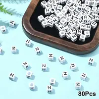 Acrylic Horizontal Hole Letter Beads