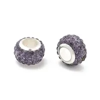 Rondelle Polymer Clay European Beads