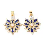 Brass Micro Pave Clear Cubic Zirconia Pendants