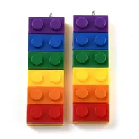 Rainbow Opaque Acrylic Pendants