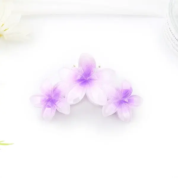 Flower Plastic Claw Hair Clips