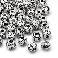 FootBall/Soccer Ball Craft Style Acrylic Beads