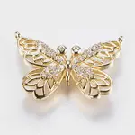 Brass Micro Pave Cubic Zirconia Pendants
