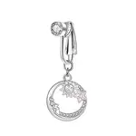 Brass Pave Clear Cubic Zirconia Clip on Belly Rings