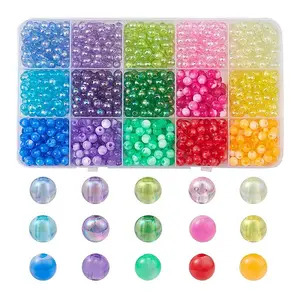 870Pcs 15 Colors  Acrylic Beads