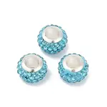 Alloy Rhinestone Clay Pave Beads