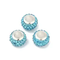 Alloy Rhinestone Clay Pave Beads