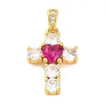 Brass Micro Pave Cubic Zirconia Pendants