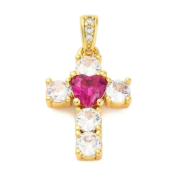 Brass Micro Pave Cubic Zirconia Pendants