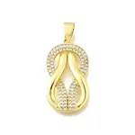 Brass Micro Pave Cubic Zirconia Pendants