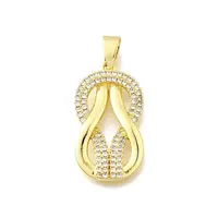 Brass Micro Pave Cubic Zirconia Pendants