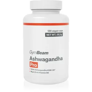 GymBeam Ashwagandha Pro kapsle pro podporu fyzického a duševního zdraví 134 g
