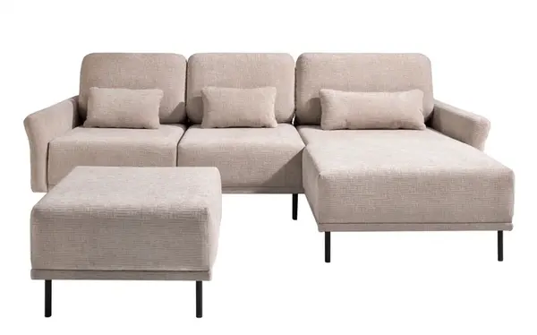 Rohová polohovací sedací souprava s taburetem adapto - pravá - výběr