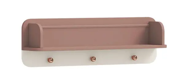 Nástěnná police beauty - béžová, růžová