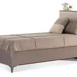 Studentská postel 100x200 s úložným prostorem renda - šedá, béžová,