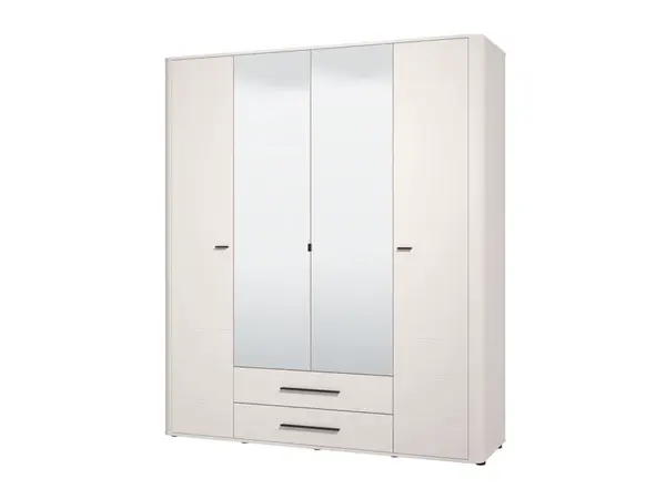 Čtyřdveřová šatní škříň se zrcadlem saray - kašmír