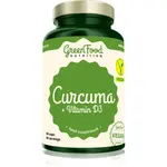 GreenFood Nutrition Curcuma + Vitamin D3 kapsuly s vitamínom D 104 g