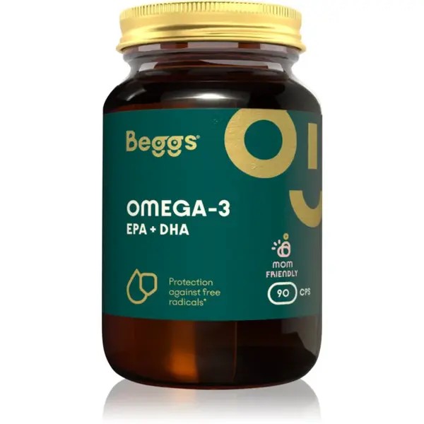Beggs Omega-3 EPA + DHA kapsle s esenciálními mastnými kyselinami 90 cps