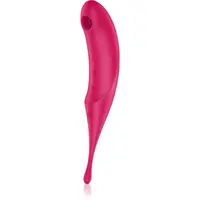 Satisfyer TWIRLING PRO vibrátor se stimulátorem klitorisu Red 19,9 cm