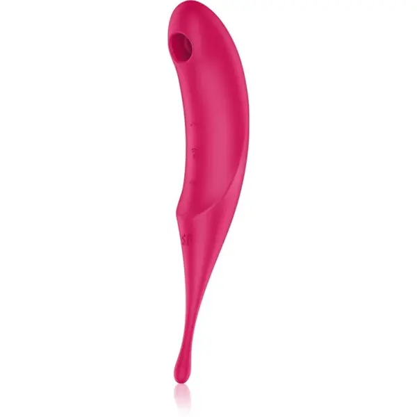 Satisfyer TWIRLING PRO vibrátor se stimulátorem klitorisu Red 19,9 cm