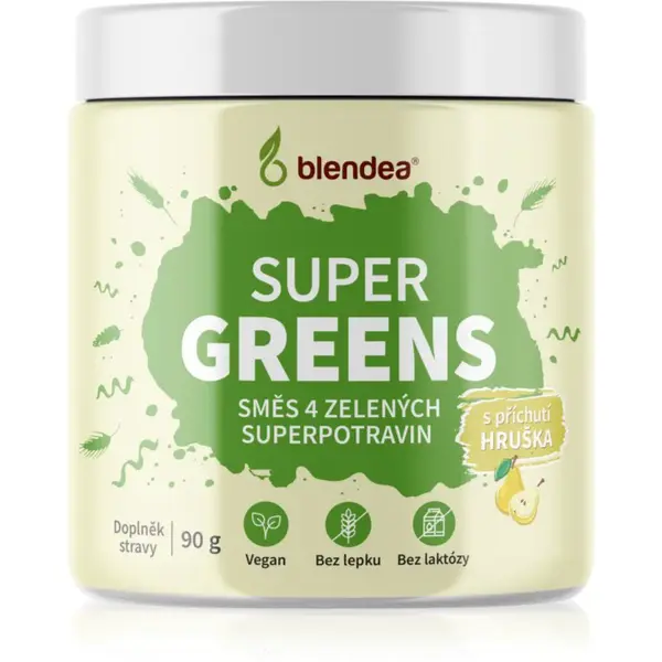 Blendea Supergreens prášok na prípravu nápoja na detoxikáciu Pear 90 g