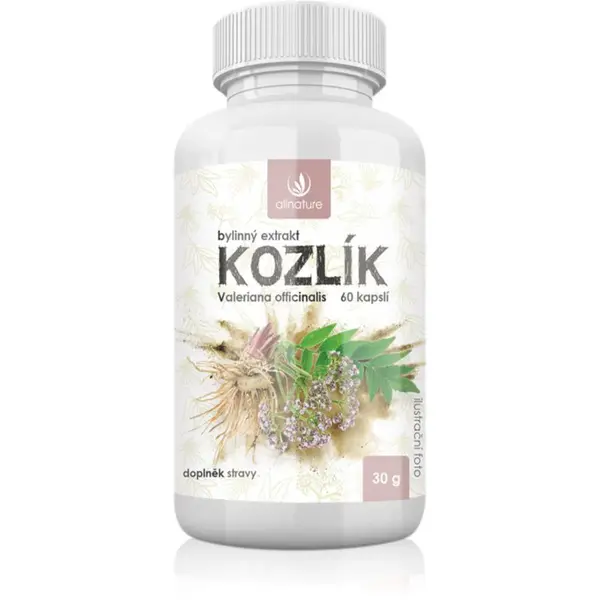 Allnature Valeriána lekárska kapsuly na podporu fyzického a duševného zdravia 60 cps