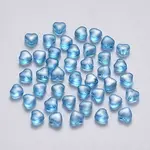 Transparent Spray Painted Glass Beads