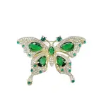 Alloy Rhinestone Butterfly Brooch