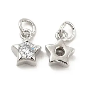Brass Cubic Zirconia Charms