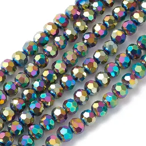 Electroplate Glass Beads Strands