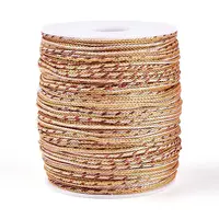 100M Segment Dyed Round Nylon & PET & Polyester Metallic Braided Cord