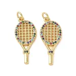 Brass Micro Pave Cubic Zirconia Pendants