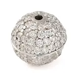 925 Sterling Silver Micro Pave Clear Cubic Zirconia Screw Clasps