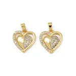 Brass Micro Pave Cubic Zirconia Pendants