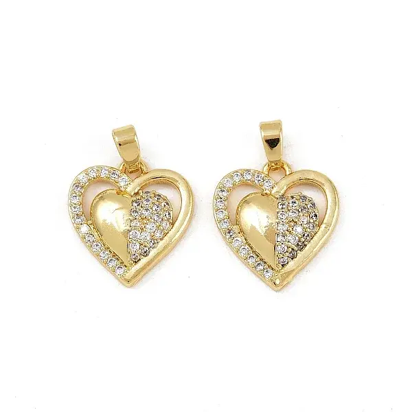 Brass Micro Pave Cubic Zirconia Pendants