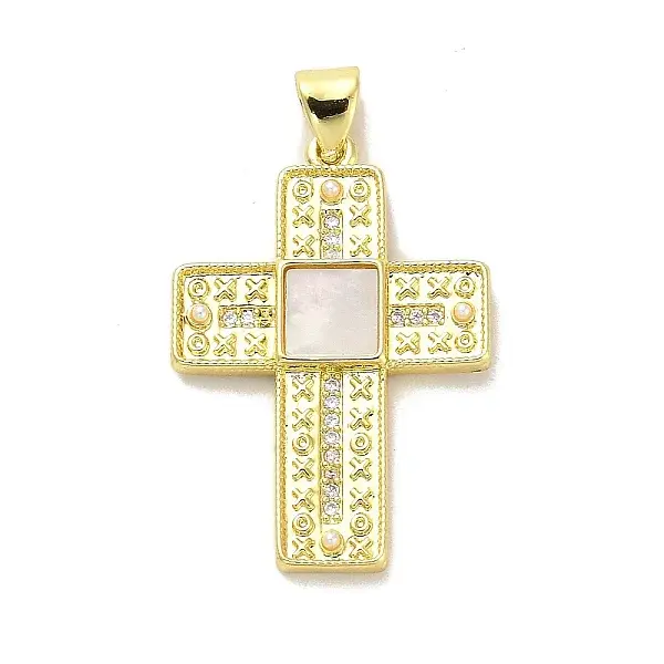 Brass Micro Pave Cubic Zirconia Pendants