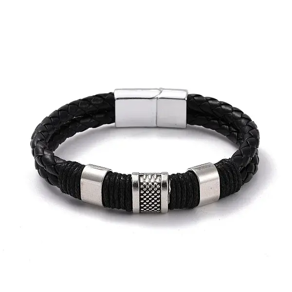 Retro Leather Braided Cord Bracelet for Men