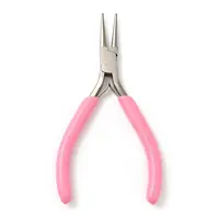 Steel Jewelry Pliers with Plastic Handle Covers