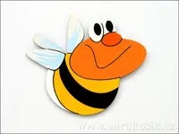 Dekorace na zeď pučmeloun smějící 8,5cm - 3ks