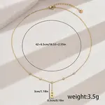 Stainless Steel Pave Cubic Zirconia Oval Pendant Necklaces